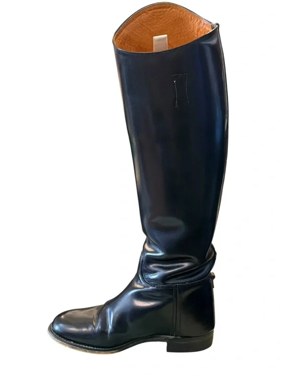 Northampton Made In England Tall Leather Riding Boots Size 5.5 Black Equestrian - Picture 4 of 10